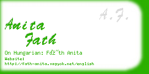 anita fath business card